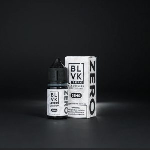 BLVK Zero 35MG 無味煙油瓶身設計，簡約純白風格