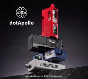 dotApollo Kit 四色全系列平放展示，工藝精緻，外觀極具辨識度，支援 80W 大功率與 dotAIO 生態全兼容，結合 Mission XV 聯名設計，是玩家升級 AIO 主機的最佳選擇。